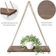 thumbnail image 3 of Columpio de cuerda colgante, estantes flotantes, maceta de madera para almacenamiento, decoración de pared, eslinga, decoración de jardín, café, 3 of 5