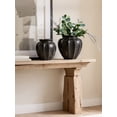 thumbnail image 4 of LE TAUCI 9.3 Inch Donut Vase, Black Ceramic Hollow Flower Vase with Bronze Speckle, Modern Decorative Vase for Living Room, Entry Table, Shelf, Mantel, Nordic Home Decor, 4 of 9