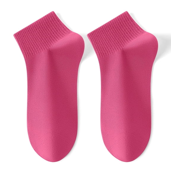 XmhyTop-A 3 Pairs Casual Ankle Socks Soft Everyday Socks, Low Cut Comfy Socks,Dark Pink