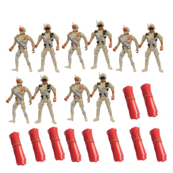 10Pcs Parachute Soldiers Toys Throwing Toys Outdoor Parachute Flying Toys