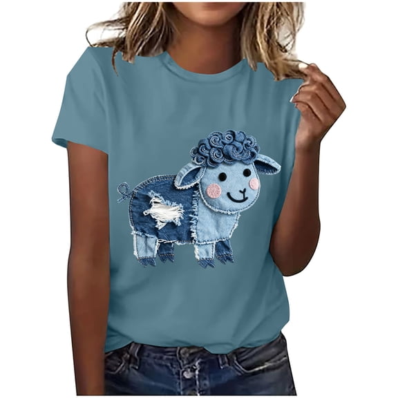Cilsoka Trendy Tops for Women 2026 Going out, Womens Boho Shirts Vintage Floral Tshirt Cottagecore Wildflowers Graphic Tees Bohemian Short Sleeve Tops, Floral Print Tshirts