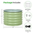 thumbnail image 4 of Aoodor 16.7" Tall 24" Metal Raised Garden Bed Kit, 2 Pack Outdoor Round Planter Box for Vegetables, Flowers, Herbs, Green, 4 of 9