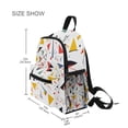thumbnail image 3 of FORMRS School Backpack with Front Zippered Pocket 12" Student Travel Daypack, White Triangles, 3 of 6