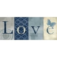thumbnail image 2 of Coulter, Cynthia 24x12 White Modern Wood Framed Museum Art Print Titled - Live Love Laugh Navy II, 2 of 4