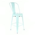 thumbnail image 2 of Dreux Matte Mint High Back Steel Counter Stool 26 Inch (Set of 4), 2 of 8