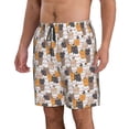 thumbnail image 2 of KLL Cute Cats Men's Casual Summer Beach Shorts Hawaiian Shorts with Pockets-X-Large, 2 of 5