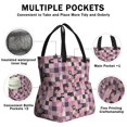thumbnail image 3 of Pioneer Flower Floral Print Pattern Drawstring Lunch Bag Women - Drawstring Lunch Bag Insulated for Work Office - Stain-Resistant Large Lunchbags for Women with Multi-Pockets, 3 of 6