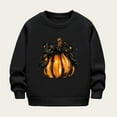 thumbnail image 7 of Bnwani Black Boys Sweatshirts Crew Neck Long Sleeve Fleece Casual Comfortable Print Size 0, 7 of 7