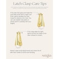 thumbnail image 6 of SNGIA 18K Gold Plated Oval Dangle Hoop Earrings with Cotton Resin Accent for Women, 6 of 6