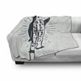 thumbnail image 3 of Inspirational Soft Flannel Fleece Throw Blanket, Vintage Artwork Emperor Penguin Just Smile and Wave Words Print, Cozy Plush for Indoor and Outdoor Use, 50" x 60", Black White, by Ambesonne, 3 of 6