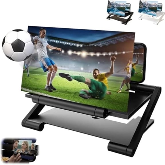 8 in Cell Phone Screen Magnifier, Screen Magnifier Version, HD Anti Blue Light Eye Caring Magnifying Projector Screens, Foldable Phone Holder with Screens Enlarger for All Smartphones