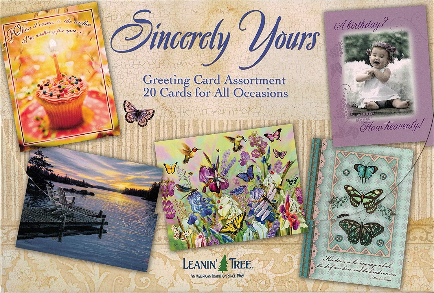 Sincerely Yours - All Occasion Greeting Card Assortment Boxed Greeting Cards - 20 Cards & 22 ...