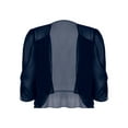 thumbnail image 5 of TTAO Womens Half Sleeve Lightweight Cardigan Ruffle Chiffon Bolero Shrug Casual Party Outerwear Navy Blue L, 5 of 7