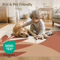 thumbnail image 4 of ODIKA 6'x9' Beige Terracotta Minimal Abstract Art Washable Area Rug Modern Landscape with Organic Shapes for Queen Size Bedroom, Under Bed, Master Suite, Easy Care, Non-Shedding, 4 of 7