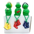 thumbnail image 3 of Resin Dangling Leg Frog Figurine With Rain Boot Accent Whimsical Design For Home Decor Shelf Display And Playful Accents,Yellow, 3 of 4