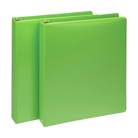 UPC: 0050362863782 | Samsill Fashion View Binder Round Ring 11 x 8-1/2 1  Capacity Lime 2/Pack U86378