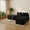 Black2, variant on CANVORA 4-in-1 Flexible Modular Cloud Sofa, Deep Seat Sectional Couch with Convertible Adjustable Chaise, 2 Pillows Included, Zero Assembly Required
