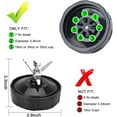 thumbnail image 2 of 7 Fins Blender Blade Compatible with Ninja Blender Blade Replacement, Ninja Blender Lid Accessories for Auto iQ BL682-30 BL642-30 BL450-30 BL482-30 BL687CO-30 BL450-30 BL642-30 BL482-30 BL682-30 ect, 2 of 6