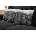 thumbnail image 5 of Ambesonne Landscape Throw Pillow Cover 4 Pack, New York Manhattan, 24", Grey, 5 of 5