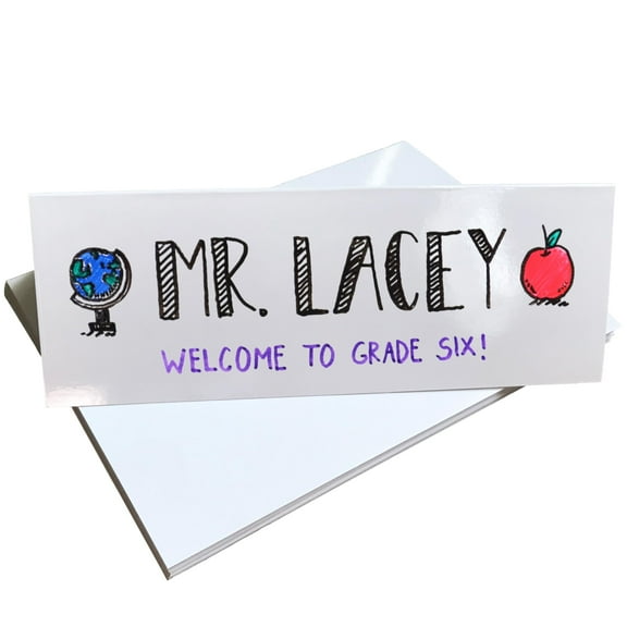 Dry Erase Name Tent Table Cards 8.5"" x 3"" (100 Pack)