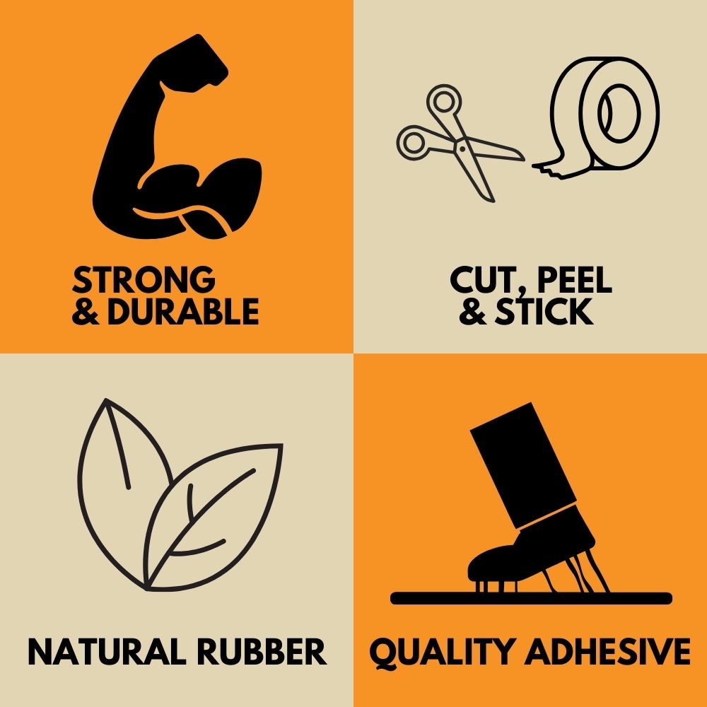 MMBM Natural Rubber Packing Tape 3" x 110 Yards, Clear, 1.75 Mil, Strong Adhesive for Shipping Boxes, 24 Rolls