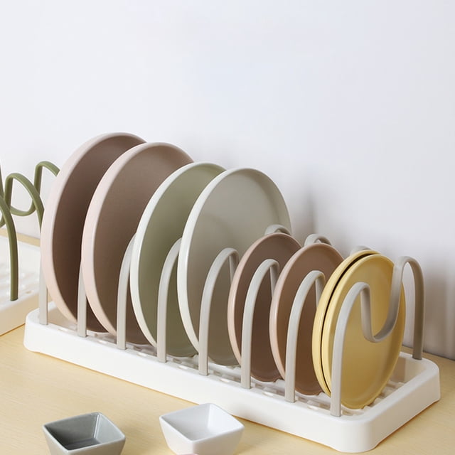 Wzzjkit Kitchen Gadgets Household Plastic Dish Rack Removable Storage Tray Cutlery Storage Rack Kitchen Multifunctional Pot Lid Shelf Kitchen Tools