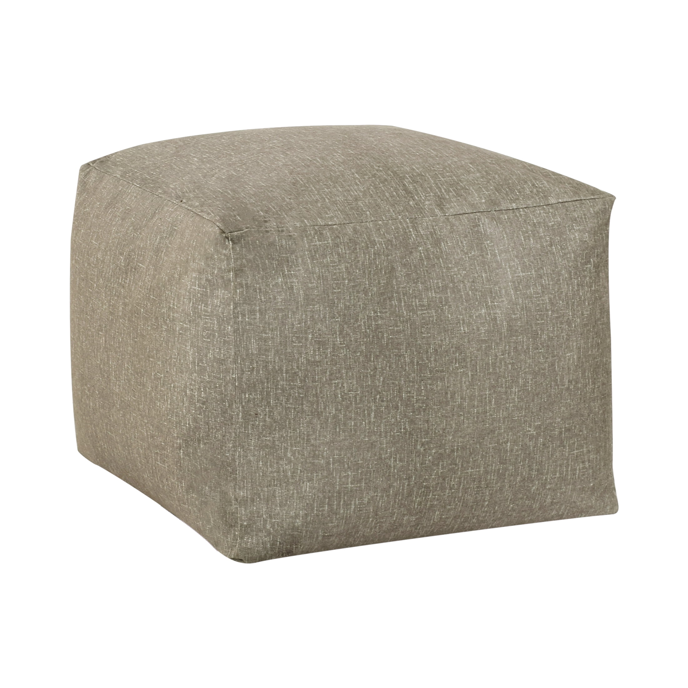 Castle Place 24" Velvet Pouf, Truffle Brown