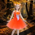 thumbnail image 5 of Disfraz de Miss Fox naranja, vestido con tutú para niñas, disfraz de cosplay con temática de bosque para niños, vestidos de fiesta, lindos disfraces de animales para cumpleaños, 5 of 5