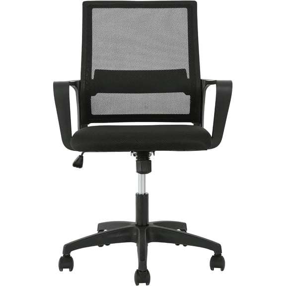 BestOffice Ergonomic Office Chair, Lumbar Support, Adjustable Height with Armrests for Adults(Black)