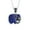 Blue-Lapis-Lazuli, variant on Womens Bali Elephant Pendant Necklace with Lapis Jade and Turquoise Inlay in Silver