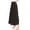 Black, variant on Women's Casual Solid Flare A-line Long Skirt with Elastic Waistband