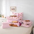 thumbnail image 6 of Erosebridal Pink Axolotl Brown Capybara 7-Piece Bedding Comforter Set For Kids,Cute Animals King Bedding Sets For Capybara Lovers ,Reversible Pink, 6 of 7