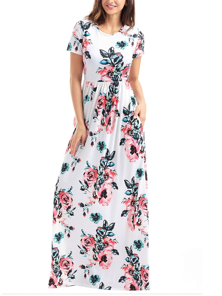 floral maxi dress walmart