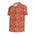 thumbnail image 3 of Daiia Strawberry Pattern Men’s Polo Shirts,Solid Deck Shirt,Classic Fit, Breathable Cotton Polo for Casual and Sport Wear-XX-Large, 3 of 9