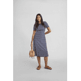 thumbnail image 7 of Time and Tru Women's Seamed Cotton Midi Dress, Sizes XS-XXXL, 7 of 7