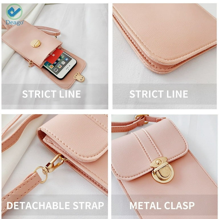 Small Crossbody Bag for Women RFID Blocking Shoulder Cell Phone Purse PU  Leather Slim Smartphone Pouch Mini Wallet Purse