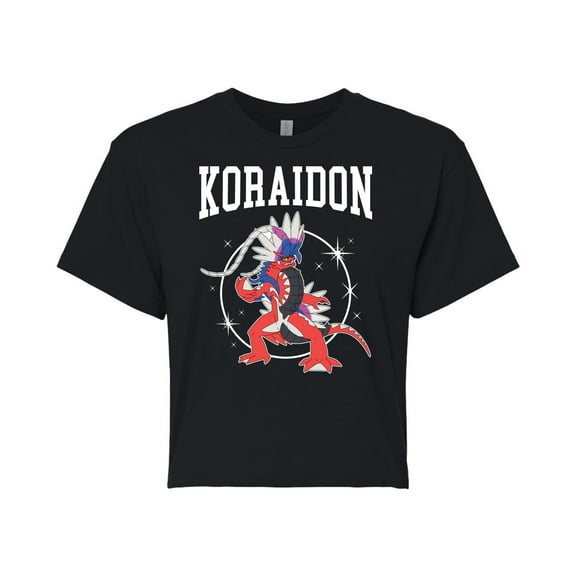 Pokémon - Koraidon Collegiate - Juniors Cropped Cotton Blend T-Shirt