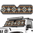 thumbnail image 2 of Uorisanigo Windshield Sun Shade Compatible with Jeep Wrangler Western Aztec Tribal Front Window Shade Heat Shield Windshield Cover Blocks UV Rays & Keeps Your Vehicle Cool, 2 of 7