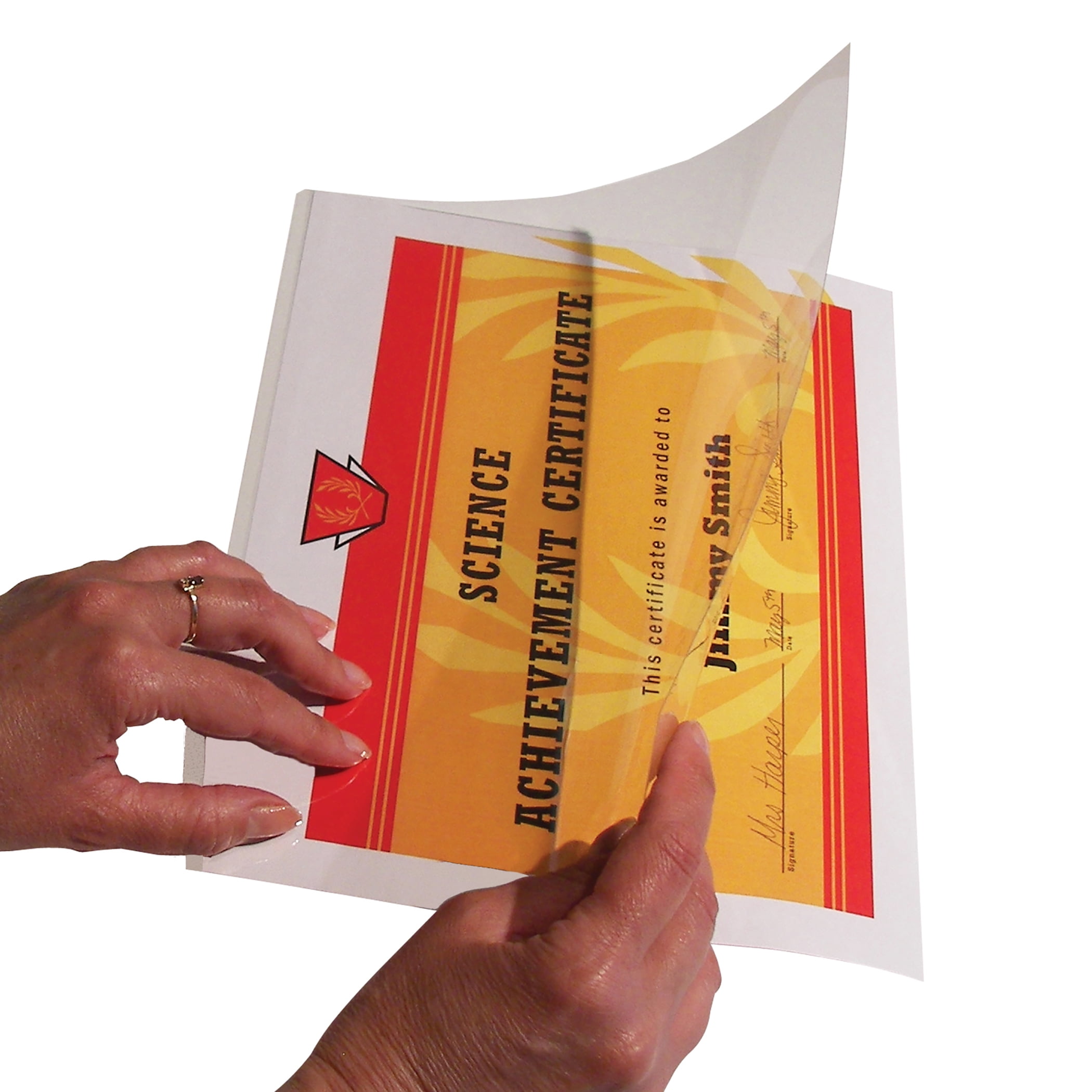 C-Line Super Heavyweight Cleer Adheer Quick Cover Laminating Pockets, Box of 25