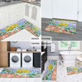 thumbnail image 5 of Pioneer Flower Floral Print Pattern Kitchen Rugs Sets Of 2,Anti Fatigue Kitchen Mat Rugs Non Slip Washable,Decorative Kitchen Floor Mats for Kitchen,Sink,Laundry,17"x30"+17"x47", 5 of 7