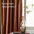 thumbnail image 5 of DriftAway Velvet Curtains Brown Room Darkening 108 Inches Long 2 Panel Set Super Soft luxury Grommet Curtains Thermal Insulated Blackout Drapes for living room Bedroom Gold Brown 52 inch wide, 5 of 8