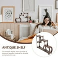 thumbnail image 3 of Wooden Antique Shelf Curio Display Rack Antique Display Stand Home Decor, 3 of 5