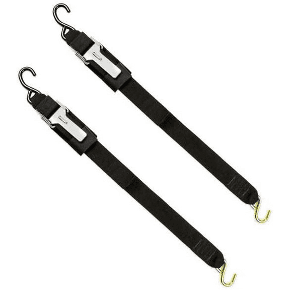2" X 7' Boat Trailer Tie-Down Straps 2 Pack | Quick & Effortless Marine Transom