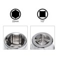 thumbnail image 4 of Uxcell 1/2" Drive 22mm Shallow Socket Swivel Joints Hex Shank Impact Driver Adaptor Set, 4 of 7
