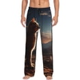 thumbnail image 2 of Picia Pyramid Desert Cat Mens Soft Woven Cotton Elastic Waistband Sleep Pajama Pant Lounge Sleep Pant With Pockets And Drawstring-Small, 2 of 9