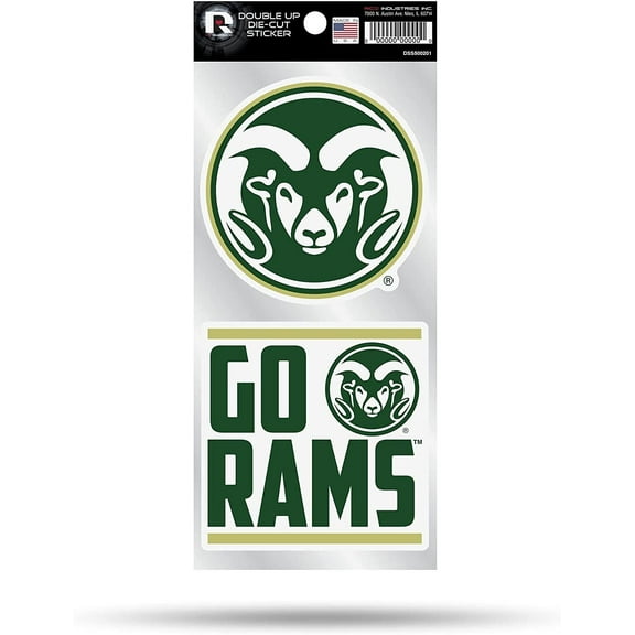 Colorado State Rams Double Up Die Cut Sticker Sheet 2-Piece