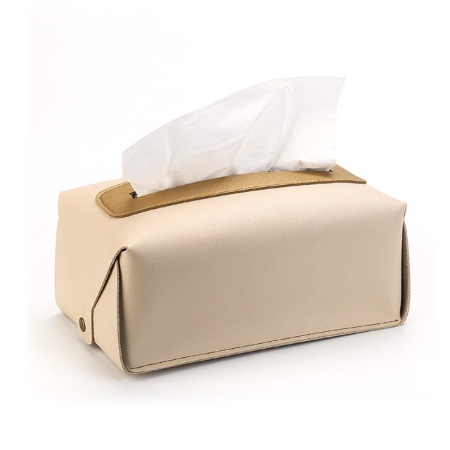 Billuyoard Caja de pañuelos servilletero baño sala de estar papel toalla cubierta contenedor lavable a prueba de polvo dispensador estuche organizador Almacenamiento y organización del hogar Beige Billuyoard HA064454-03