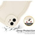 thumbnail image 3 of for iPhone 11 Case 6.1 Inch Curly Wave Frame Phone Case Cute Design Color Aesthetic Phone Case Soft TPU Shockproof Protective Bumper Case Cover for Girls, Beige, 3 of 14