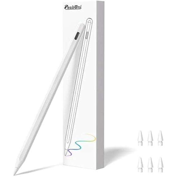 can Pencil 2nd Generation for iPad 2018-2024 with Magnetic Wireless Charging Compatible with Apple iPad Pro 13”(M4)/12.9”/11”,iPad Air 6(M2)/5/4/3,iPad mini 7(A17 Pro)/6/5,iPad10/9/8/7/6 White