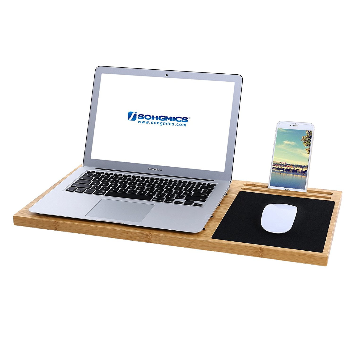 Mics Bamboo Lap Desk Board Multi Tasking Laptop Tablet Cellphone Mics Bamboo Lap Desk Board Multi Tasking Laptop Tablet Cellphone Stand Holder With Built In Mouse Pad Ulld560 Com
